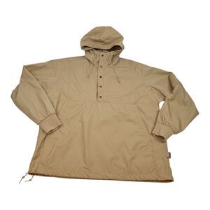 Vtg Mountain Goat White Stag Mens L Tan Quarter Zip Anorak Pullover Jacket 90s